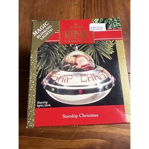 Hallmark Keepsake Ornament Starship Christmas 1990 Magic Blinking Lights
